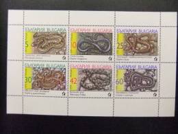 BULGARIA 1989   YV 3268 / 3273 **  FAUNE    SERPENTS    Serpientes - Snakes