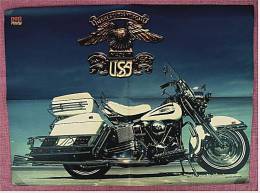 Motorrad Poster :  Harley Davidson  -  Ca. 1982 Aus Der Pop-Rocky - Motorfietsen