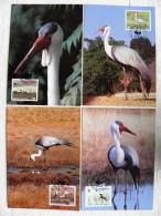 Card Maximum 4 Cards From Malawi WWF Panda, Animals Birds Oiseaux Crane 1987, Fdc - Malawi (1964-...)