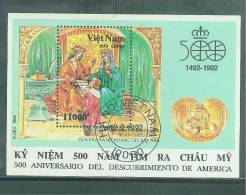 Vietnam: Royal Spain: 500 Year Of Columbus Founding The Ameria (1492-1992)  - S/S Sheet 1992 - Fine CTO - Christopher Columbus