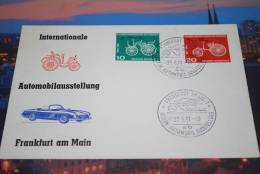 BRD  1961   Mi. 363 + 364 /  Stempel  Internationale Automobilausstellung Frankfurt Am Main 27.9.1961   ( 3 ) - Frankeermachines (EMA)