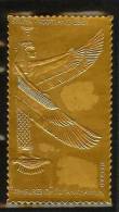 Mzm013 CINDERELLAKUNST TOETANCHAMON 23K GOLDEN STAMP TUTENKHAMUN NEPHTYS PROTECTOR MUMMY ART STAFFA SCOTLAND 1981 PF/MNH - Werbemarken, Vignetten