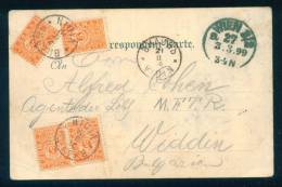 30K111 WIEN AUSTRIA TO VIDIN 1899 Postage Due , Portomarken Taxe  Bulgaria Bulgarie Bulgarien - Strafport