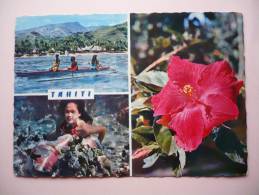 TAHITI - Lagon Tahitien Et Fleur D'hibiscus - Französisch-Polynesien