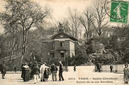 PARIS Buttes De Chaumont Entrée De La Rue Secrétan - Arrondissement: 19