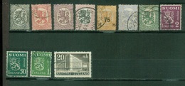 Finlande  YT N°67 68 74 77 94 99a 103 146A 151A 256 267 Oblitéré - Used Stamps