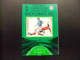 BULGARIA 1986   YV 128 ** BLOC     COPA DEL MUNDO FUTBOL   MEXICO 86 - 1986 – Mexique