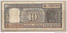 India - Banconota Circolata Da 10 Rupie - Inde