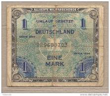 Germania - Occupazione Interalleata - Banconota Circolata Da 1 Marco - 1944 - 2° Guerre Mondiale