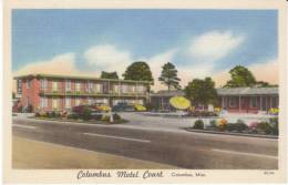 Columbus MS Mississippi, Columbus Motel Court, Lodging, C1950s Vintage Linen Postcard - Autres & Non Classés