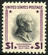 US #832 SUPERB Mint Never Hinged $1 Wilson From 1938 - Ungebraucht