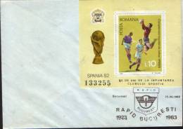 Romania-Envelope Occasionally 1983-Rapid Bucuresti,60 Years Of Existence - Equipos Famosos