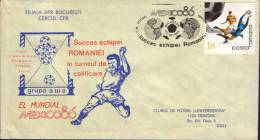 Romania-Envelope Occasionally 1985-El Mundial Mexico 86-Romanian Qualifier - 1986 – Mexico