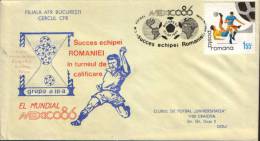 Romania-Envelope Occasionally 1985-El Mundial Mexico 86-Romanian Qualifier - 1986 – Messico