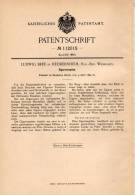 Original Patentschrift - Ludwig Brée In Heddernheim B. Wiesbaden , 1899 , Cigarrenspitze , Cigarre !!! - Cigar Holder