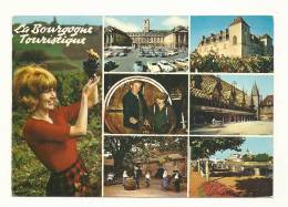 Cp, Région, La Bourgogne Touristique, Multi-Vues, Voyagée 1978 - Bourgogne