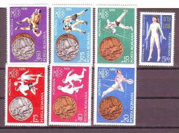 Romania 1976 FULL SET With Nadia Comaneci,Olympic Games Montreal Mi 3372/3378,MNH,OG. - Ete 1976: Montréal
