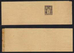 FRANCE - TYPE SAGE  / 1882 ENTIER POSTAL - BANDE JOURNAL  (ref 1841) - Streifbänder