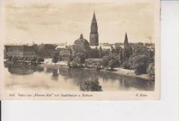 Kiel Partie Am Kleinen Kiel Mit Stadttheater Und Rathaus 14.1.1943 Feldpost - Kiel