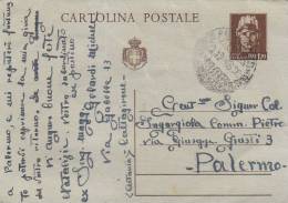 W15- Intero Postale Luogotenenza Agrigento/Palermo 19/12/1945 - Otros & Sin Clasificación