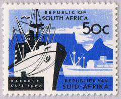 South Africa 1968 SC341 Table Mountain  Berge Harbour Cape Town ** MNH - Nuevos