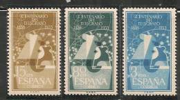 ESPAÑA - SPAIN - 1955 CENTENARIO Del TELEGRAFO - Yvert # 873/5 - MINT LH - Unused Stamps