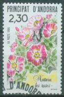 Andorra (Franz. Post)  1990  Naturschutz - Rosen  (1 Gest. (used))  Mi: 414 (1,00 EUR) - Usati