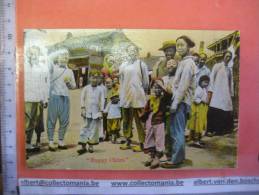 1 China Postcard - HappyFamily  - Nice Color - Kids No Shoes ( Blootvoets ) - Chine