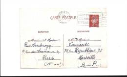 CPA -  PARIS  28/06/1942  - AMBROGGI Pour  LAURENTI à  MARSEILLE  -  Notre Empire Veut Une Marine Forte ( Cahet ) - Covers & Documents