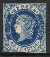 Sello 12 Cuartos Isabel II 1862, Num 59 * - Unused Stamps