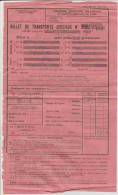 Ticket De Transport:  Billet De Transport Spéciaux BOULOGNE   -  DOUAI.  27 Juin 1937 - Europe