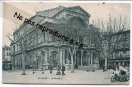 - Avignon - Le Théâtre - Animation, Grand Café... écrite, 1908, Très Bon état, Scans. - Avignon