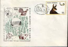 Romania-Enveleope Occasionally 1988-Black Goat;peau De Chamois; Fensterleder. - Gibier