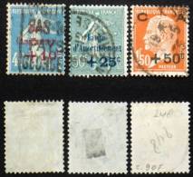 N° 246 à 248 CAISSE AMORTISSEMENT Oblit TB Cote 30 € - Used Stamps