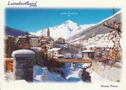 73 - Station Du Val Cenis - LANSLEVILLARD. Le Centre Du Village Et L´église St Michel. - Val Cenis