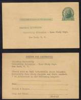 USA - UNIVERSITE - ENSEIGNEMENT A DISTANCE / 1910 - 1930 ENTIER POSTAL REPIQUE  (ref E218) - 1921-40