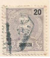 ZAMBÉZIA - 1898 -1901, D. Carlos I,  20 R.  D. 11 3/4 X 12, (violeta Cinzento)  (o)  MUNDIFIL  Nº 18a - Sambesi (Zambezi)