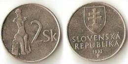 Slovakia  2 Korona 1993 - Slowakije