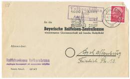 Brief Landpoststempel Volkersbrunn über Aschaffenburg 2, 1958, Bayern, Unterfranken - Lettres & Documents