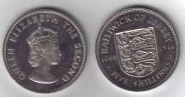 JERSEY 1966 5 SHILLINGS ELIZABETH II° PROOF IN BOX 2 COINS - Jersey