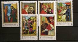 Arabie Du Sud-Est Manama 1971 N° 1216 / 21 ** Les Contemporains De Michel-Ange, Cardinal, Loupe, Maquette, Marucelli - Manama