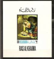 Arabie Du Sud-Est Ras El Khaima 1968 N° Mi BF Du 268 ** Tableau, Correggio, Madonne, Jésus, Mains - Ras Al-Khaimah