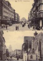 Bruxelles, Twee Prachtige Copys Uit De Reeks  Bruxelles 1900 - Nels (15 X 10,5) Cm - Lanen, Boulevards