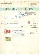 Charleroi - 1946 - Imprimerie Seghin - Imprenta & Papelería