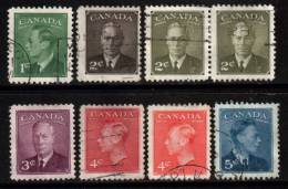 Canada SG414/418, 1949 Wilding Definitve Set  Used - Used Stamps