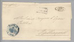 Heimat TI CEVIO 1856-05-28 Strahlenstempel BOM Nach Bellinzona - Lettres & Documents
