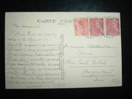 CP TP MERCURE 30 C X2 + 60 C OBL. 7-4-42 MONTREUIL S/ BOIS (93 SEINE SAINT DENIS) - 1938-42 Mercurius