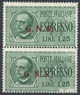 1943-44 RSI ESPRESSO BRESCIA 1,25 LIRE II III TIPO VARIETà LEGGI MNH ** - RSI032 - Express Mail