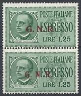1943-44 RSI ESPRESSO BRESCIA 1,25 LIRE II III TIPO VARIETà LEGGI MNH ** - RSI036 - Posta Espresso