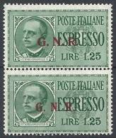 1943-44 RSI ESPRESSO BRESCIA 1,25 LIRE II III TIPO VARIETà LEGGI MNH ** - RSI036 - Exprespost